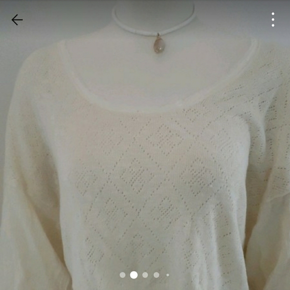 Free PeopleWomen's White Cream Tea Sweater - Picture 6 of 8